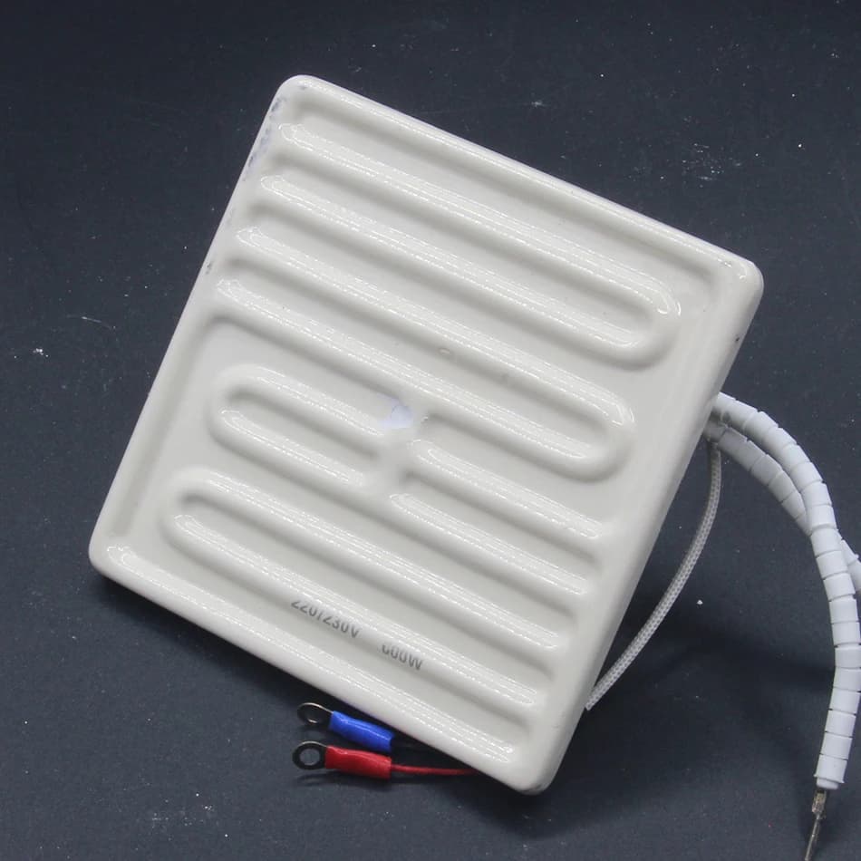 Plaque chauffante infrarouge en céramique, chauffage supérieur IR, 120x120mm, 220V, 600W pour Gordak