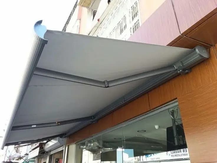 Auvents rétractables automatiques, bras en aluminium, tissu en polyester PVC imperméable, pare-solei