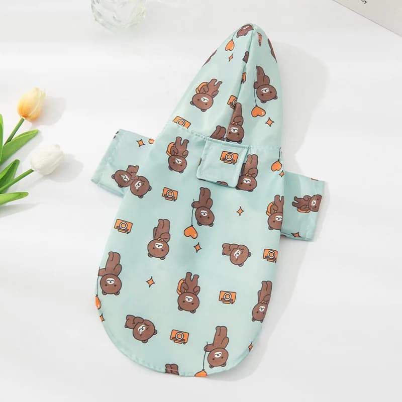 Imperméable pour chien avec chapeau, manteau d'été imperméable à manches courtes pour Bichon, Schnau