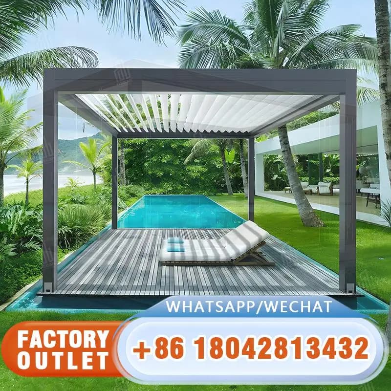 3X3 3X4 4X4 6X4m extérieur en aluminium pour jardin Patio balcon Pergola