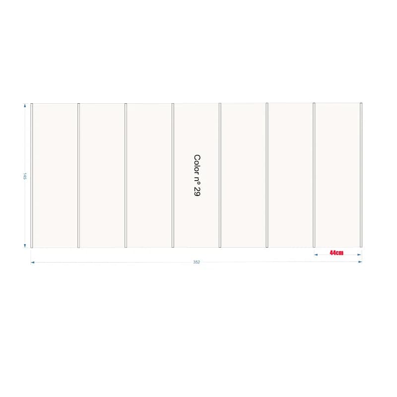 Pergola de taille personnalisée, tissu imperméable + accessoires d'installation, filet d'ombrage ond