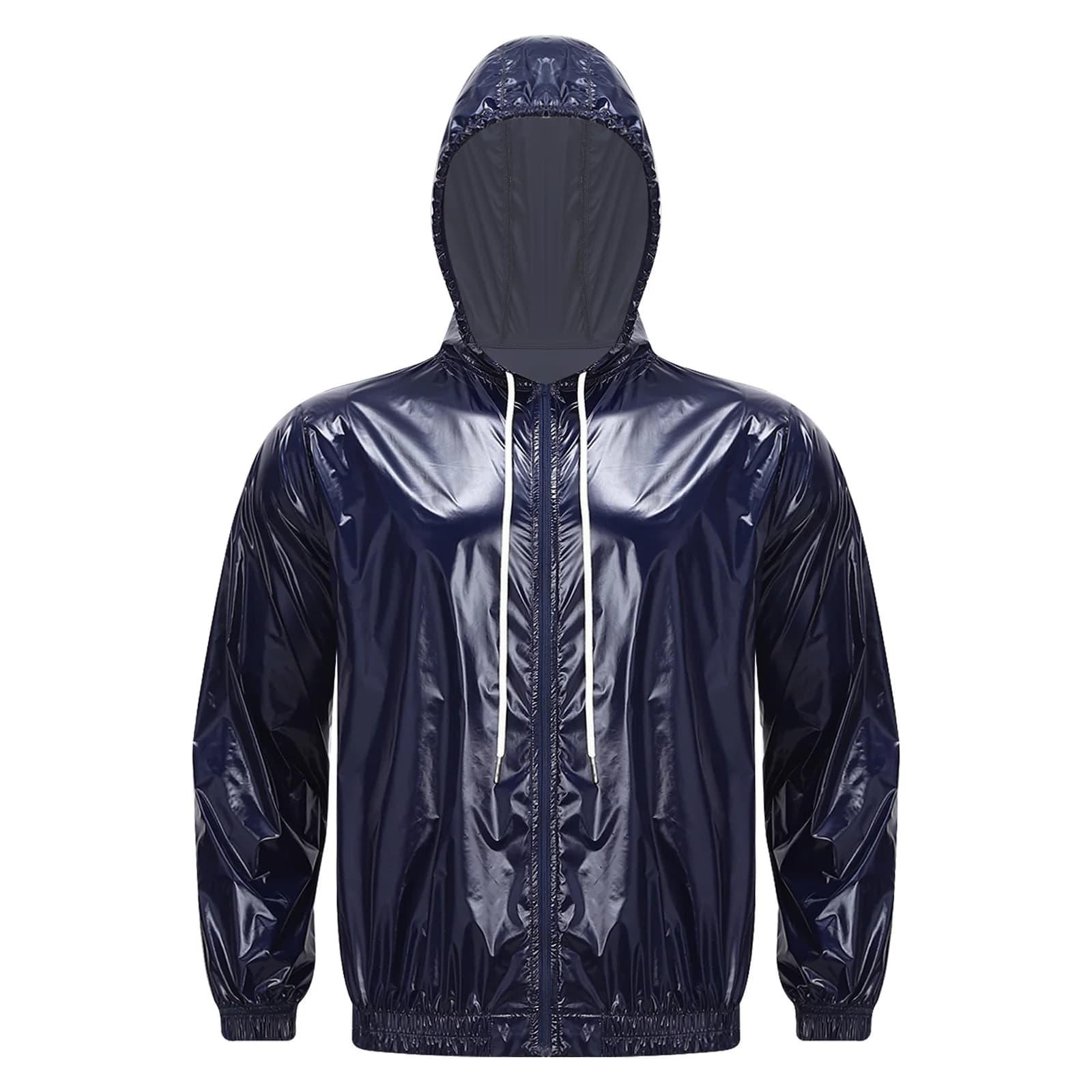 Veste imperméable à capuche pour hommes, manches longues, capuche à cordon de serrage, coupe-vent, i