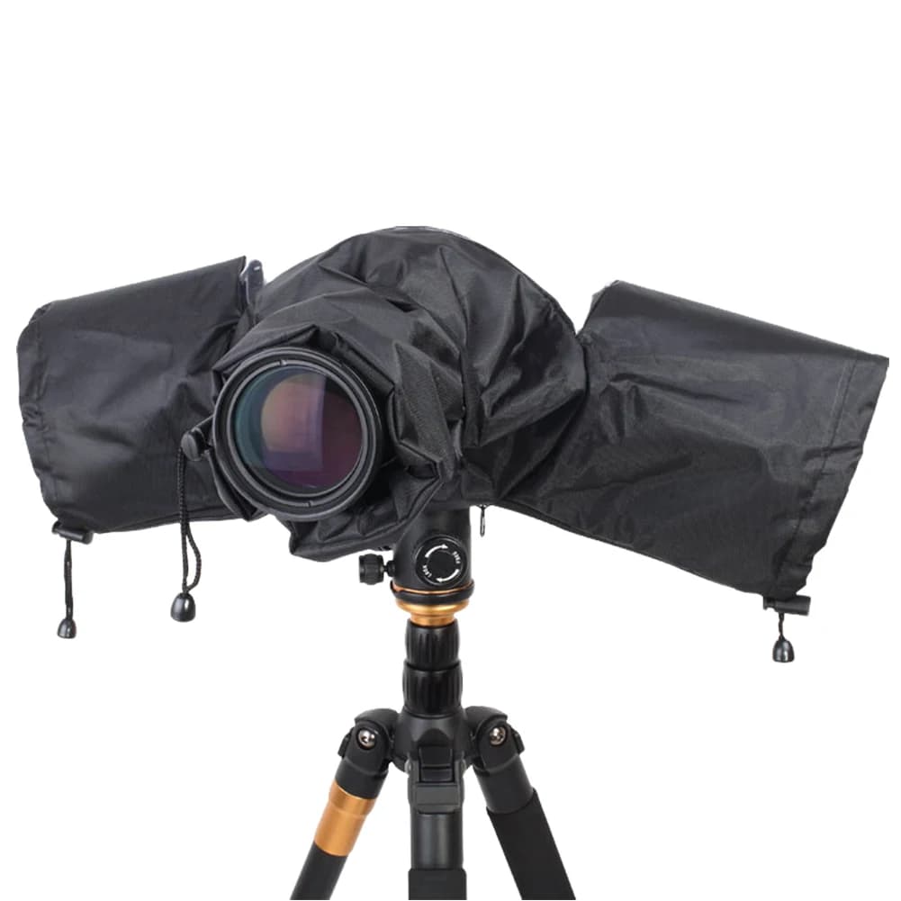 Housse de pluie pour appareil photo étanche, noire, accessoires portables imperméables pour appareil