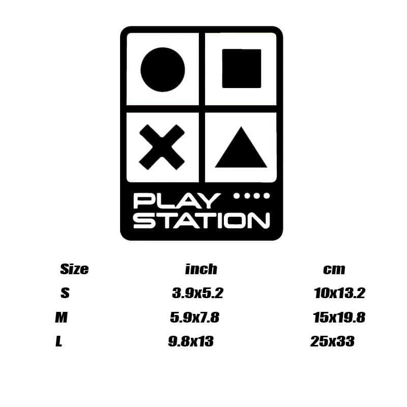 Autocollants "PLAY STATION" pour les amateurs de jeux, amusants et créatifs, autocollants de haute q
