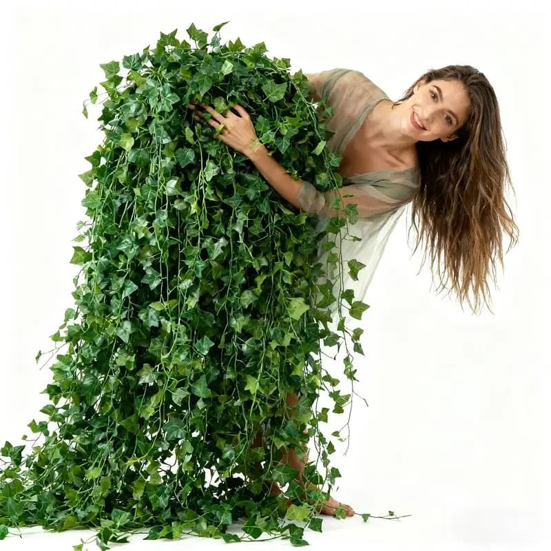 Guirlande de lierre de 19m/755 pouces, 24 pièces au Total, pour décoration murale de salon, vigne ve