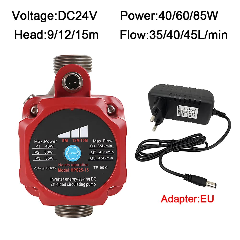 Pompe de circulation DC24V à 3 vitesses réglables, silencieuse et économe en énergie, pour le chauff