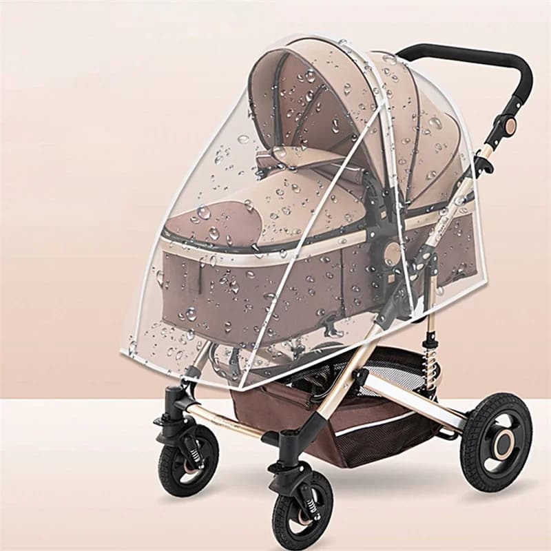 Housse de pluie universelle pour poussette, pour bébé, voiture, pare-vent, pare-soleil, Transparent,