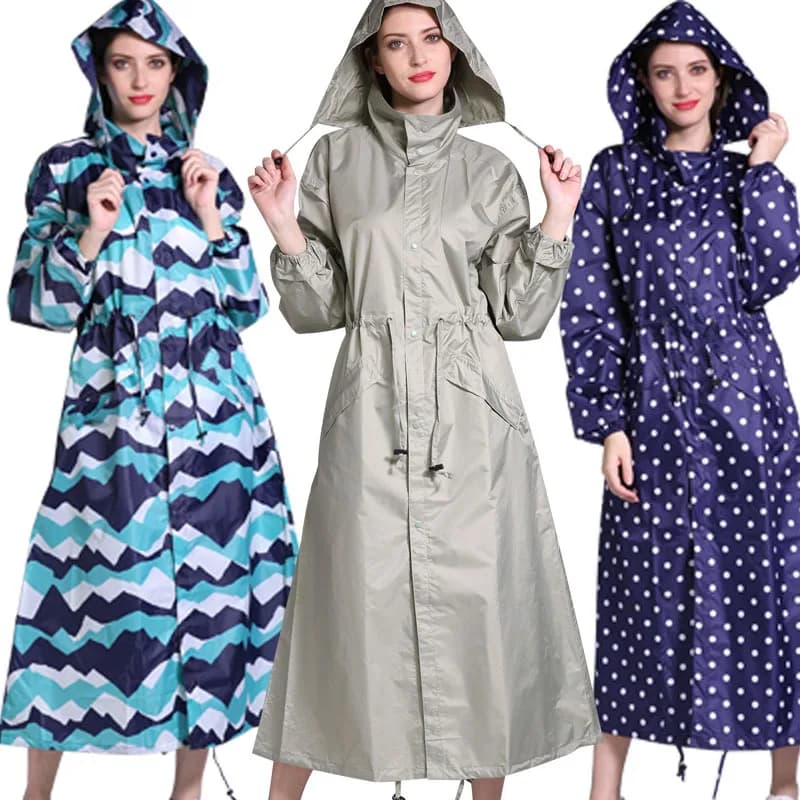 Imperméable long et respirant pour hommes et femmes, imperméable, poncho fin, veste de pluie pour dames, manteaux pour adultes, nouvelle mode