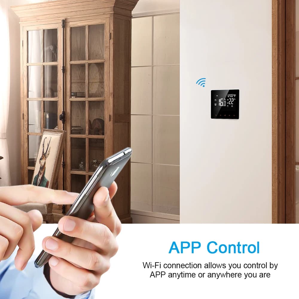 AVATTO Thermostat intelligent WiFi pour chauffage électrique, chaudière à eau et à gaz, contrôleur de température à distance, compatible avec Tuya, Alexa, Google Home