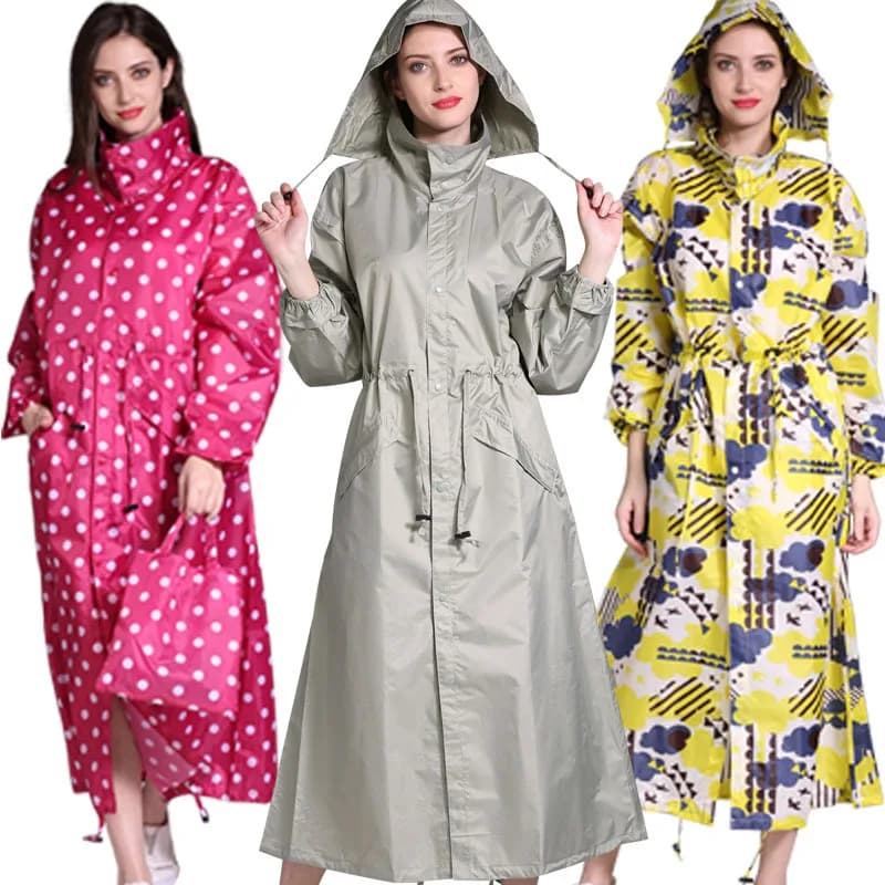Imperméable long et respirant pour hommes et femmes, imperméable, poncho fin, veste de pluie pour dames, manteaux pour adultes, nouvelle mode