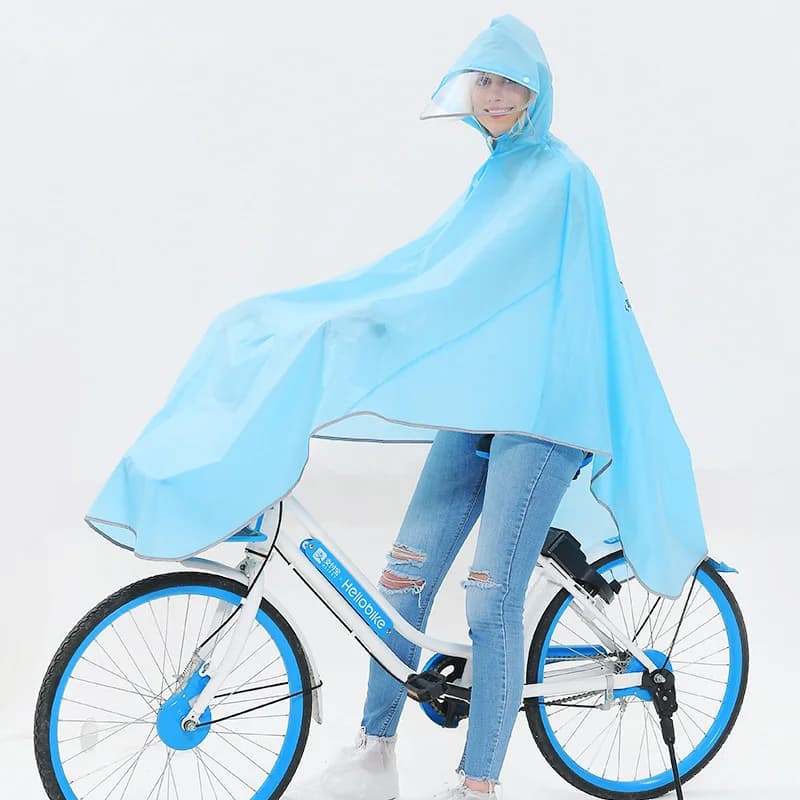 Manteau de pluie pour vélo, poncho à capuche, cape coupe-vent, couverture de vélo de mobilité, utilisation dans la neige
