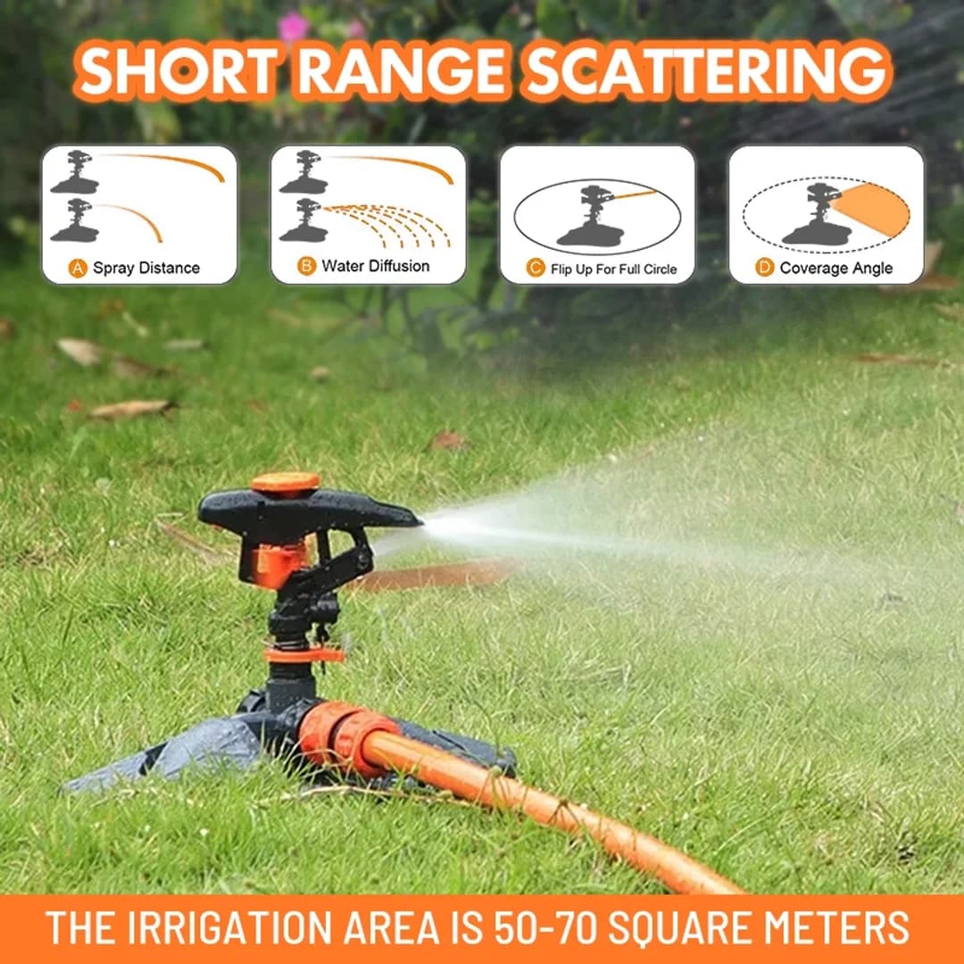 Arroseurs automatiques de jardin pour pelouse 360° ° Système d'irrigation rotatif avec buse