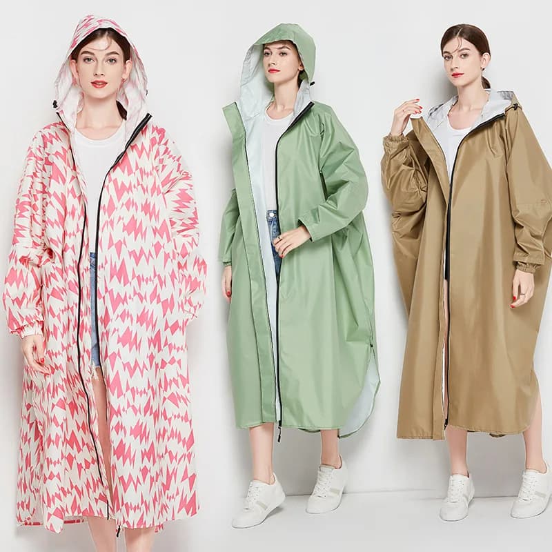 Manteau de Pluie Long et Épais pour Femme et Homme, Imperméable, Grande Taille, pour Adultes, Randonnée en Plein Air, Coupe-Vent, Biker, Allongé, Nouvelle Collection