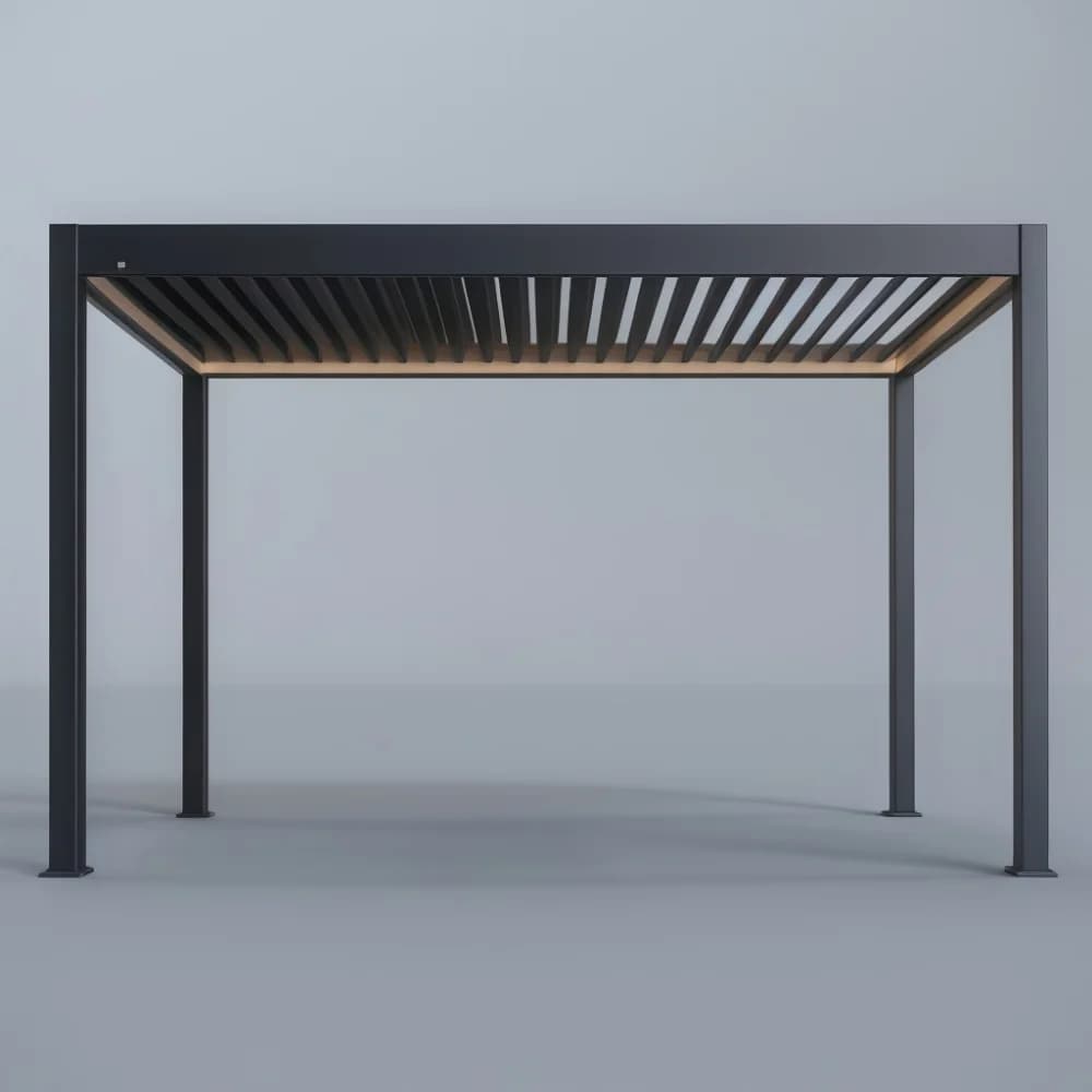 Pergola extérieure coulissante en verre pare-soleil étanche personnalisée