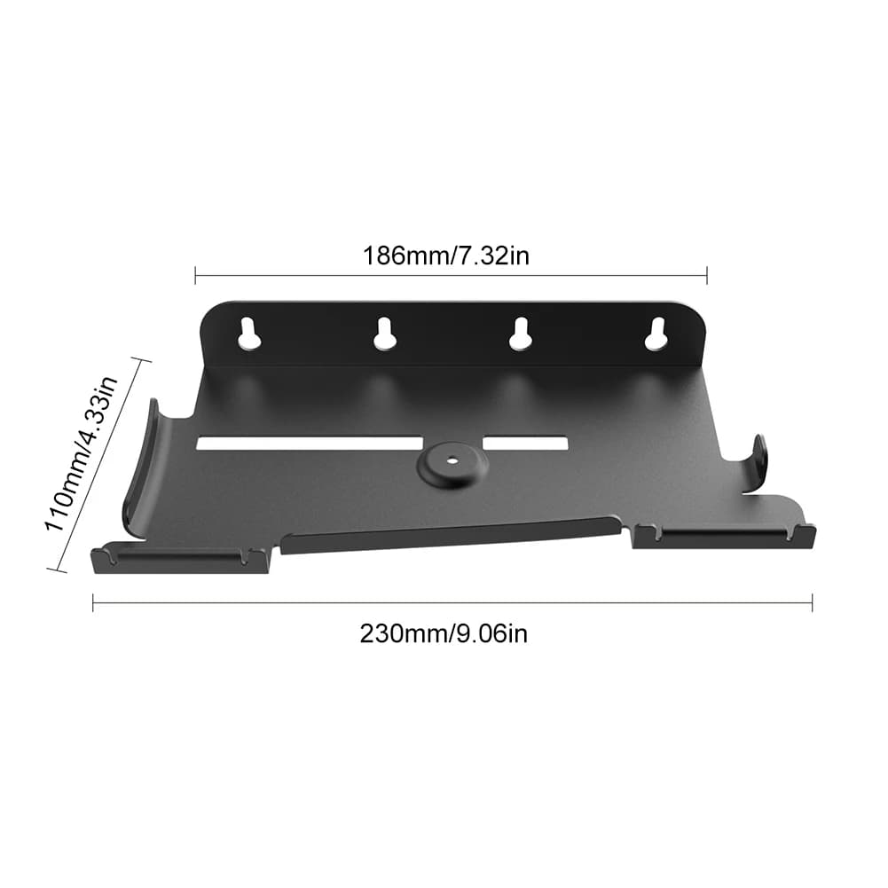Support mural pour console de jeu avec 2 supports de manettes, support d'affichage mural pour PS5 Slim