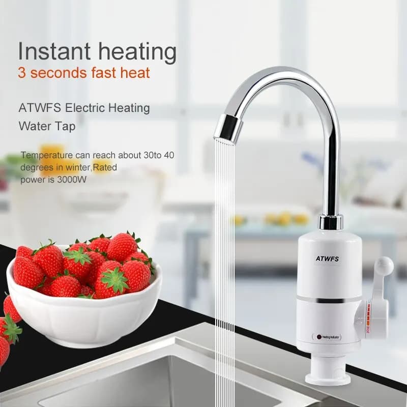 ATWelasticity-Chauffe-eau électrique instantané sans réservoir, 3000W, pour robinet de cuisine, nouveauté