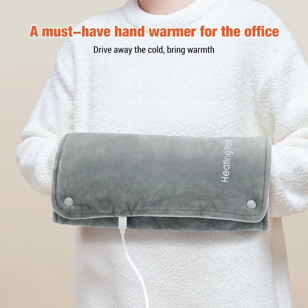 Coussin chauffant électrique portable en graphène USB, chauffe-mains d'hiver, couverture thermique pour l'abdomen, la taille et le dos, Wskins, polymères, 30x50cm