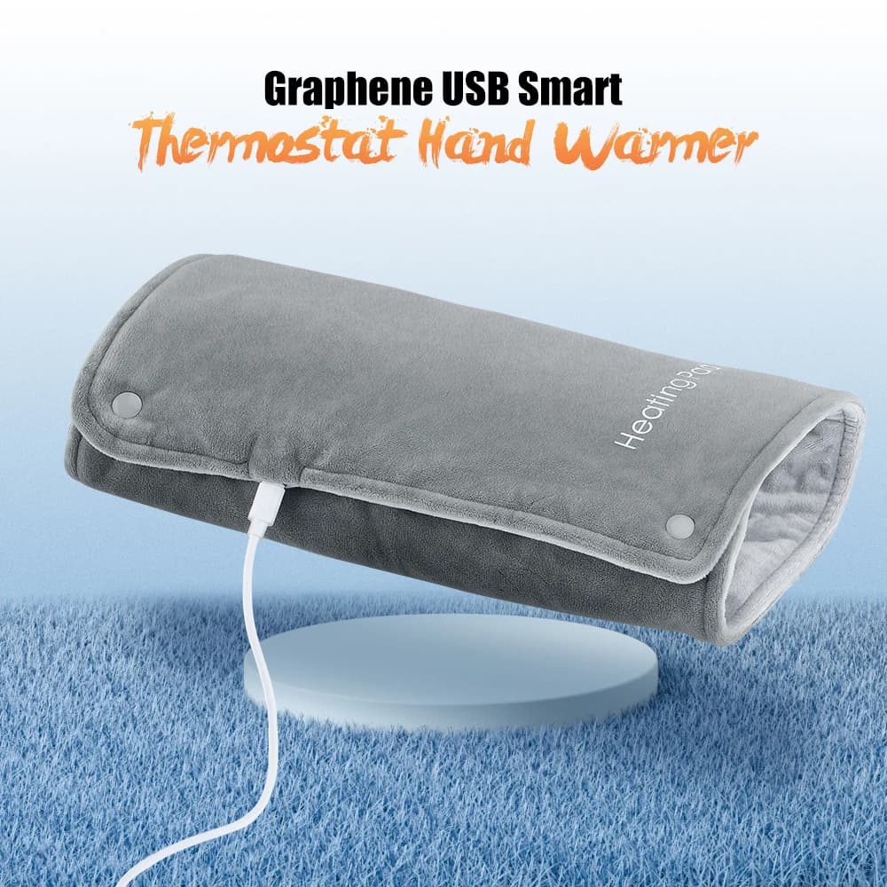 Coussin chauffant électrique portable en graphène USB, chauffe-mains d'hiver, couverture thermique pour l'abdomen, la taille et le dos, Wskins, polymères, 30x50cm