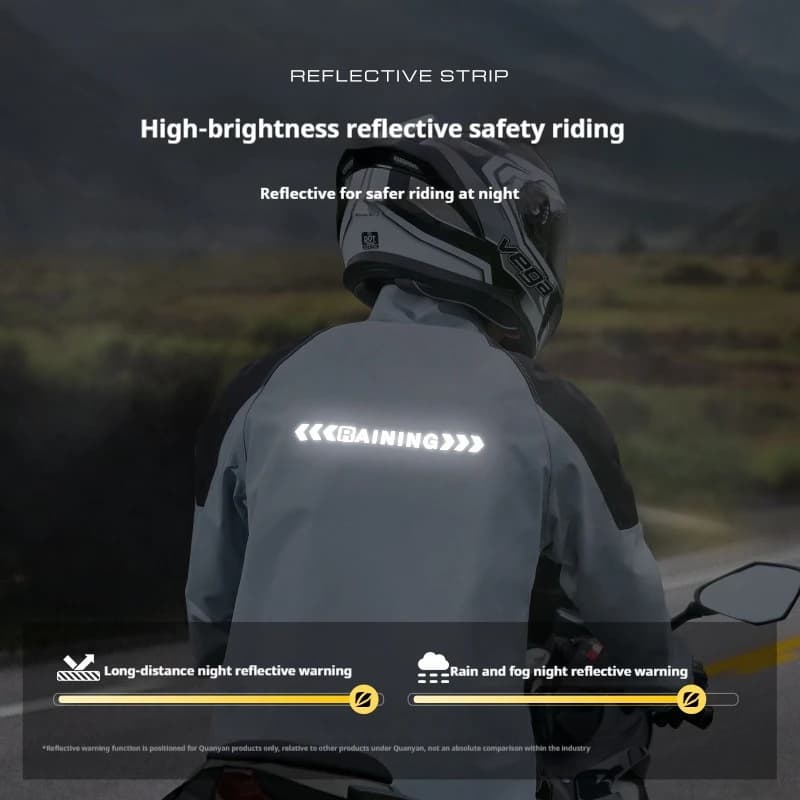 Ensemble imperméable pour motard, veste et pantalon de pluie épais pour livreur, spécial moto.