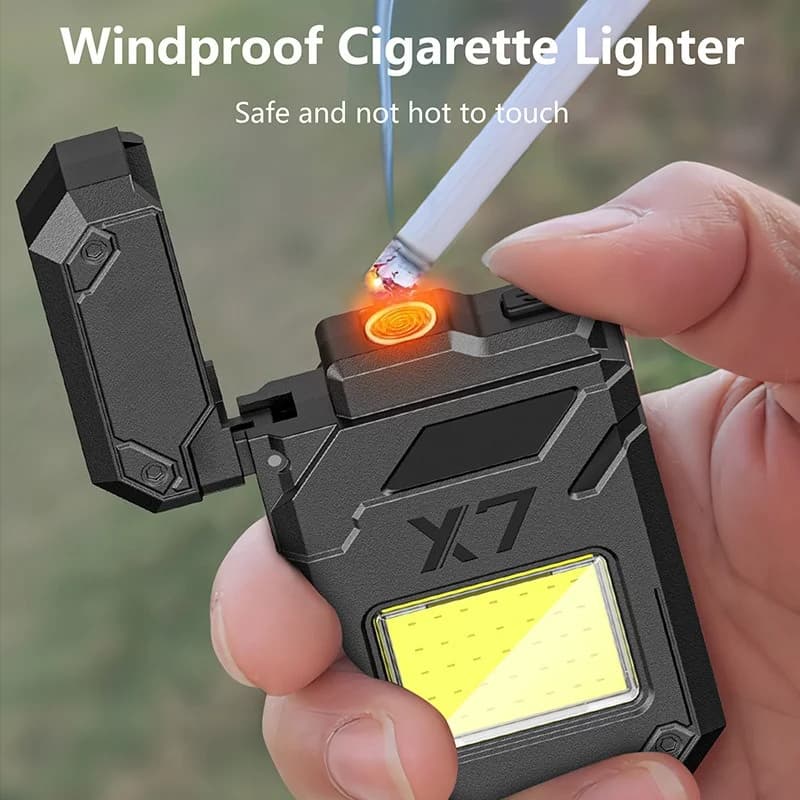 Briquet à fils chauffants électriques X7, avec éclairage LED, allume-cigare Portable et Rechargeable en tungstène et accessoires pour fumer, nouveau