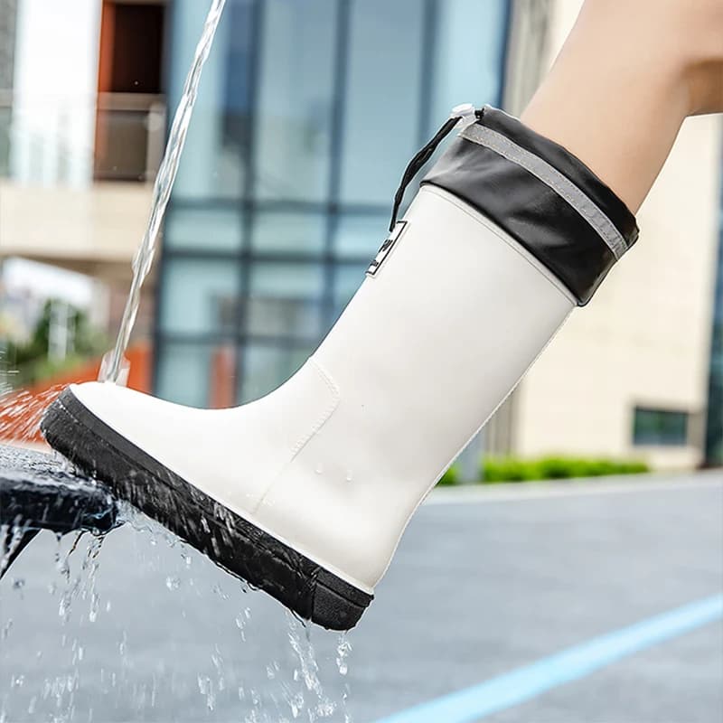 Bottes de pluie pour femmes, tendance été, antidérapantes, chaussures de pluie souples, pêche en plein air, hiver, semelle épaisse, chaussures en caoutchouc imperméables