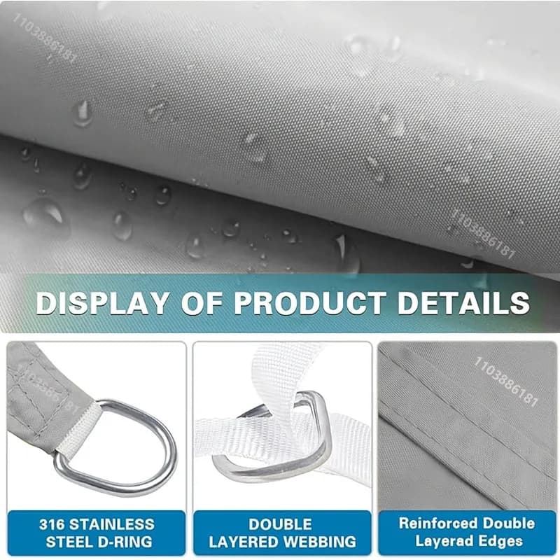 Auvent imperméable Voile d'ombrage pour jardin extérieur
