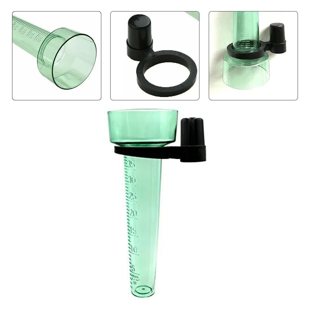 Pluviomètre 35 mm en polystyrène pour la mesure de l'eau de pluie, outil de mesure de la pluie pour jardin extérieur et sol