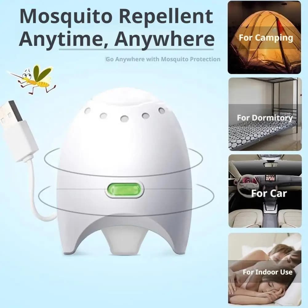 Répulsif anti-moustiques USB pour voiture, diffuseur électrique portable de liquide, pour véhicules, voyages, camping, silencieux, indispensable pour les nuits d'été