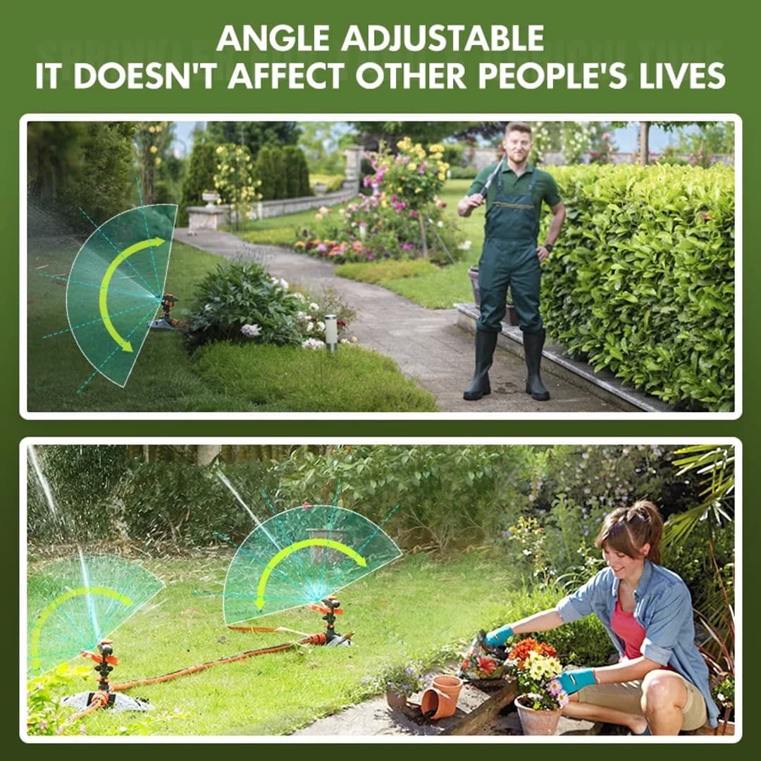 Arroseurs automatiques de jardin pour pelouse 360° ° Système d'irrigation rotatif avec buse