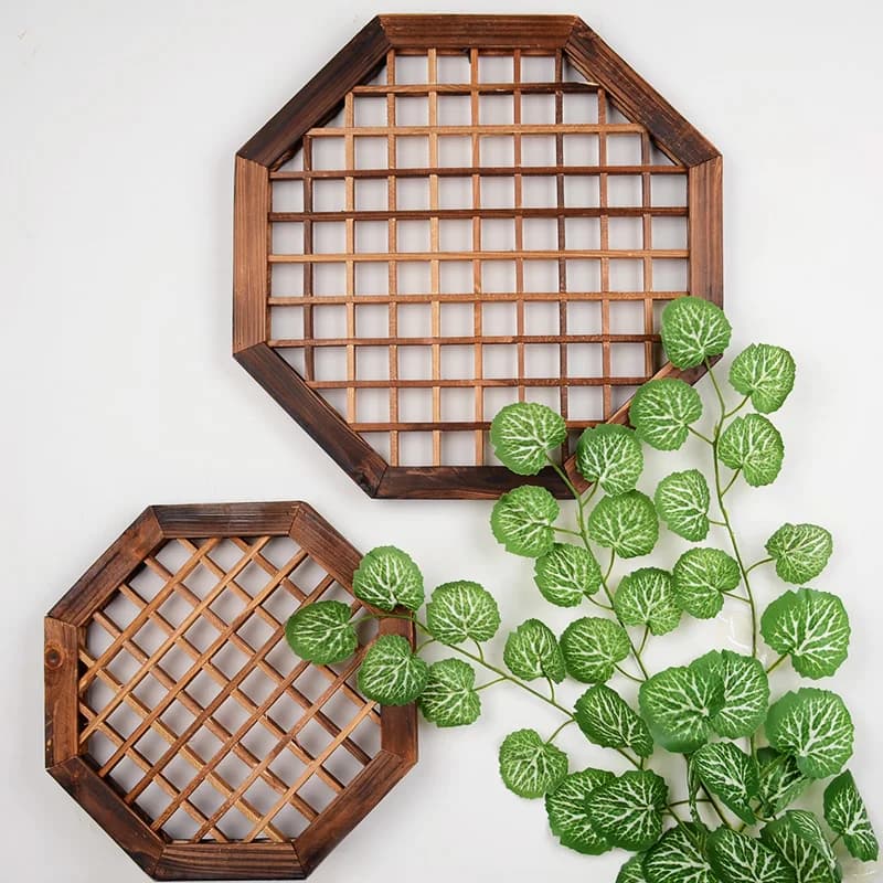 Trellis mural en bois de Style campagnard