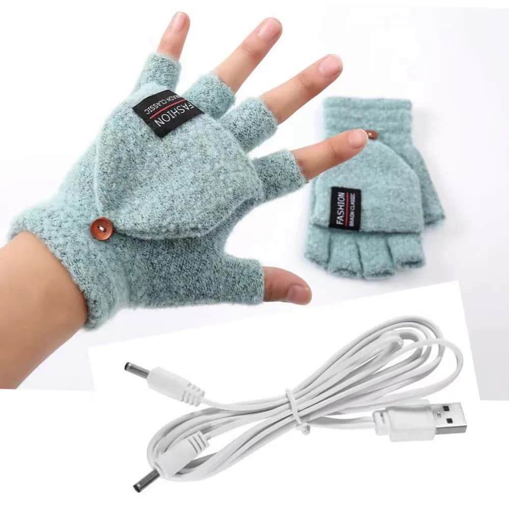 Gants chauffants électriques chauffe-mains mitaines chauffantes rechargeables USB réutilisables hiver chaud chauffage ordinateur portable pour femmes hommes