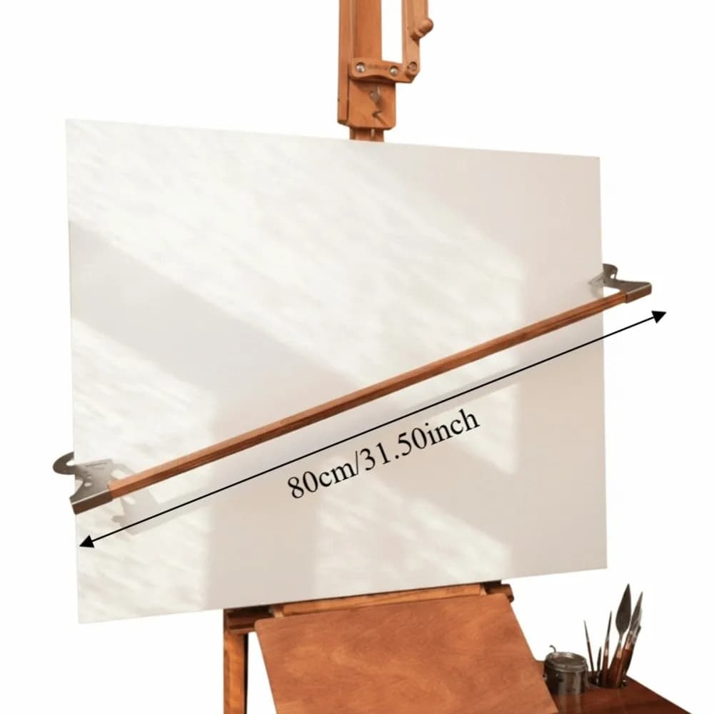 Support de table pour artiste en bois, réglable en hauteur et en angle, design suspendu, pour peinture à l'huile, robuste et stabilisateur