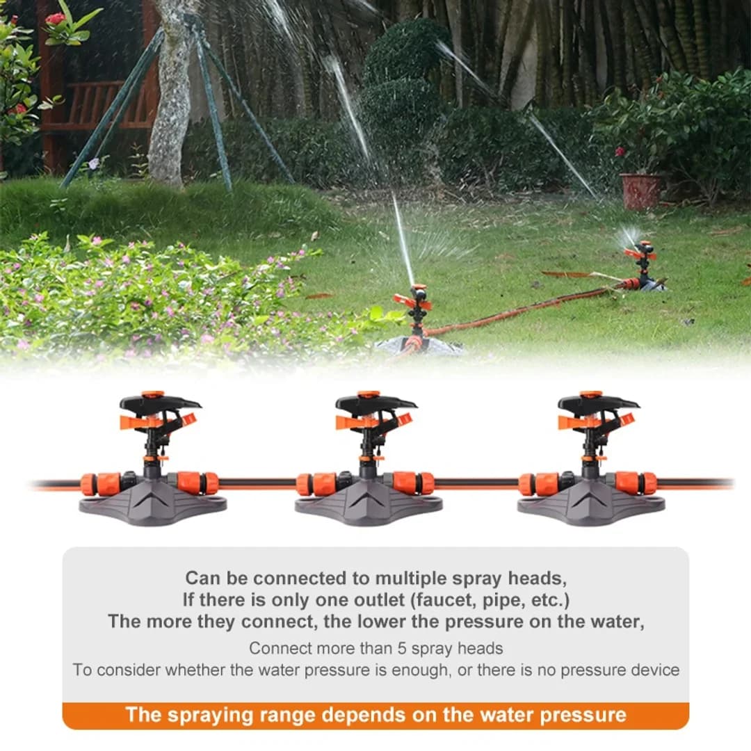 Arroseurs automatiques de jardin pour pelouse 360° ° Système d'irrigation rotatif avec buse