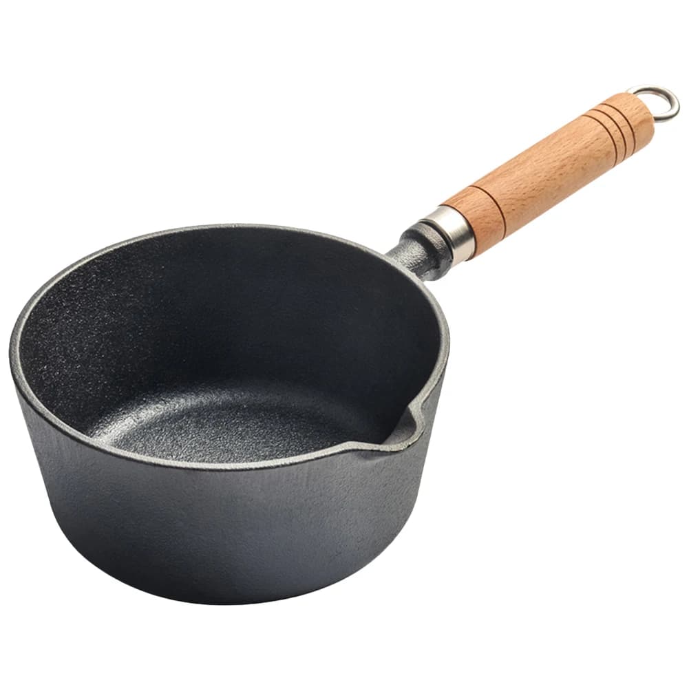 Poêle à Lait en Fonte avec Bec Verseur, Antiarina, à Huile Chaude, Fondoir, Casserole de Cuisson, pour Verser l'Huile, Lait, Chauffage, Friture