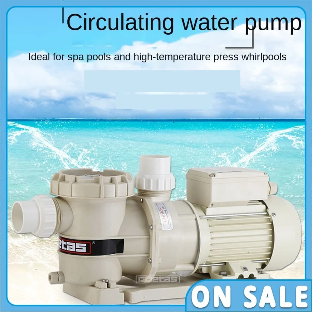 Pompe à eau de cowculation pour piscine 220V, pompe de piscine spa, pompe à eau de bain à haute température, booster de chauffage 1,2 hp/1,5 hp