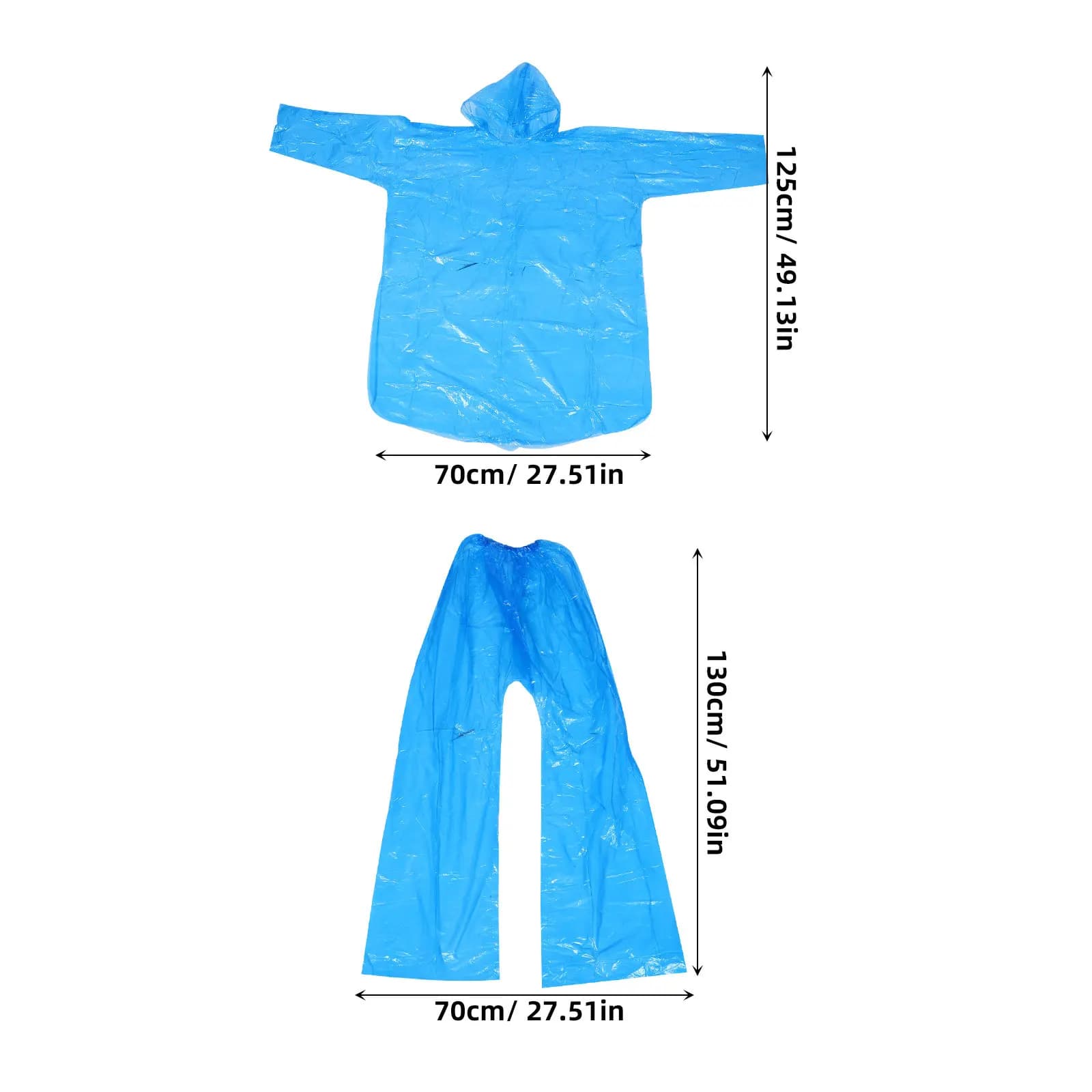 3 Ensembles de Vêtements de Pluie Jetables : Imperméables Transparents à Capuche, Pantalons, Ponchos de Voyage, Couvre-chaussures Imperméables pour Hommes et Femmes, pour Situations d'Urgence