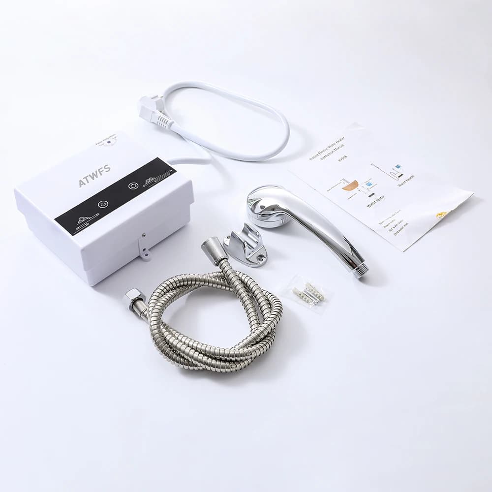 ATWFS chauffe-eau instantané 220V 4600W radiateurs électriques portables pour salle de bain douche d'eau chaude et chauffage de cuisine à domicile