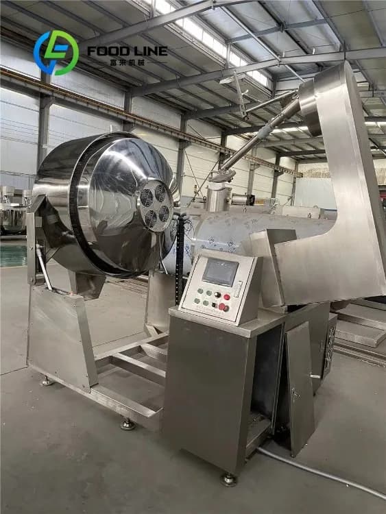 Machine de cuisson industrielle à agitation planétaire, mode de agitation multidirectionnel, évite la combustion des matériaux, assure un chauffage uniforme pendant le traitement