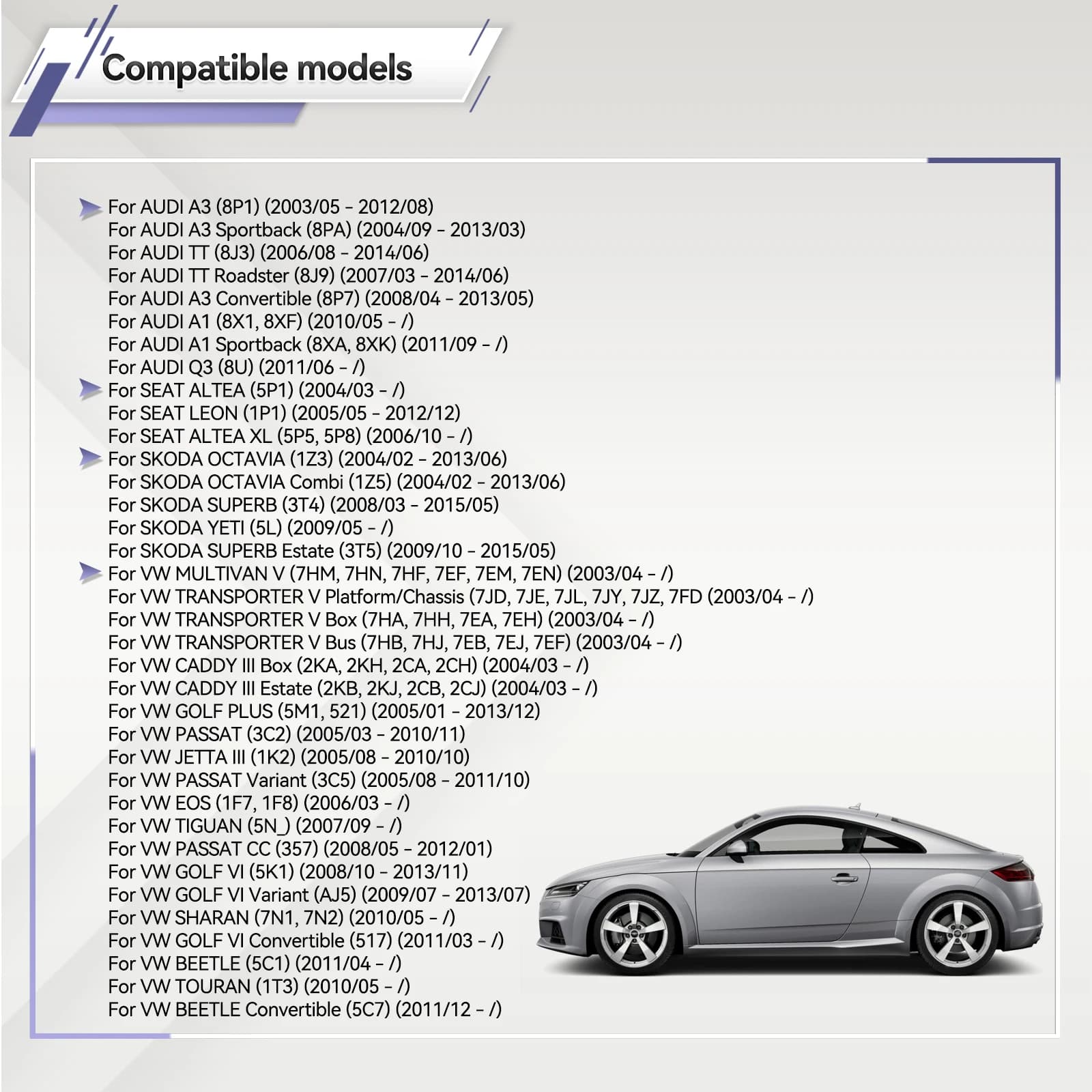 Pompe à Eau de Refroidissement Auxiliaire de Voiture, pour Audi A1 A3 Q3 TT VW Golf Passat Skoda Seat 965 TDI 561 TDI 5N0122093, 5N0965561 5N0 1.6 2.0