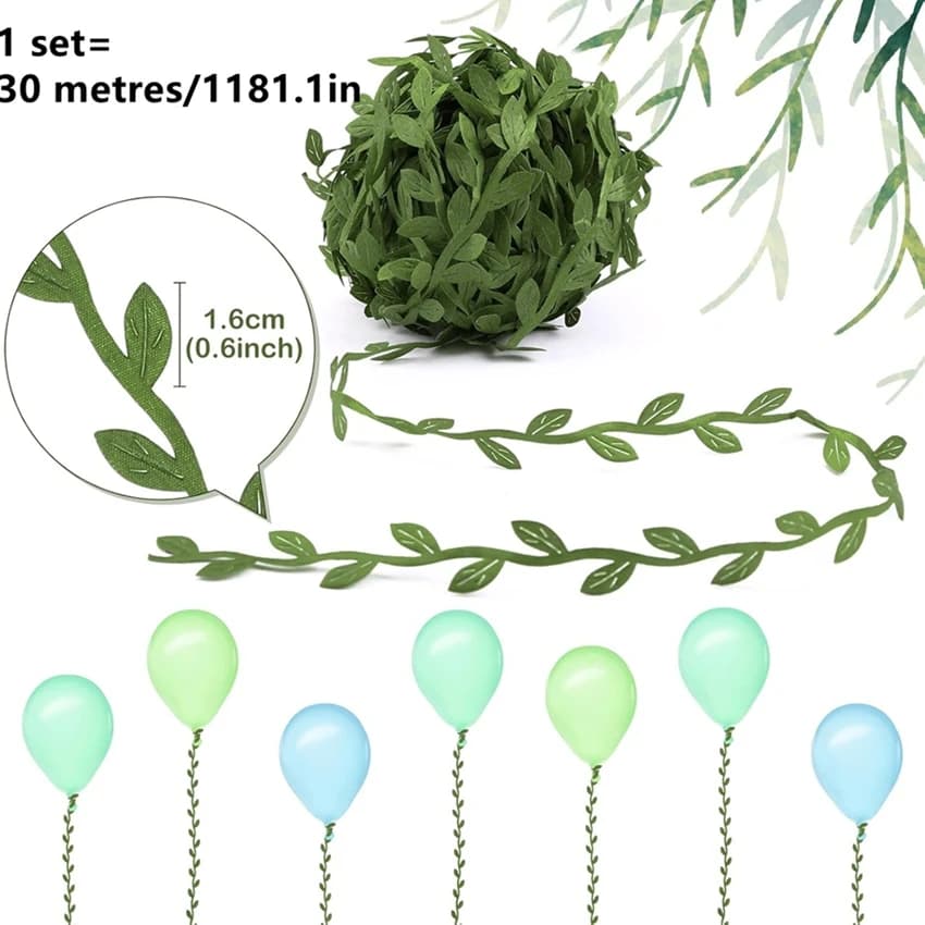 Couronne de feuilles de fleurs artificielles
