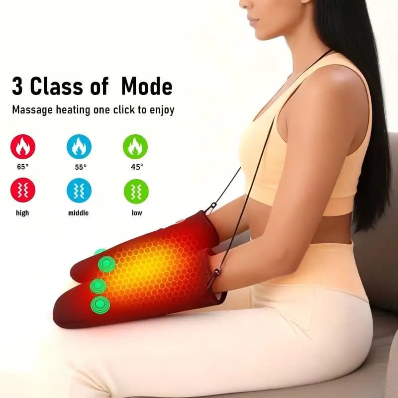Muffler chauffant électrique vibrant pour les mains, avec compresse chaude, soulage la douleur et l'inconfort, blessures liées à l'hyperutilisation, port USB, usage familial, soin des mains