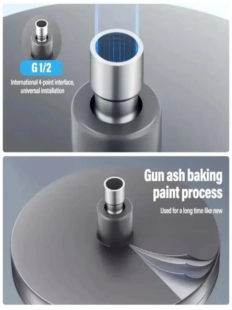 Nouveau Pommeau de douche à effet de pluie 6 Modes salle de bain pomme de douche à haute pression °   Accessoires de robinet de douche à pulvérisation supérieure rotative