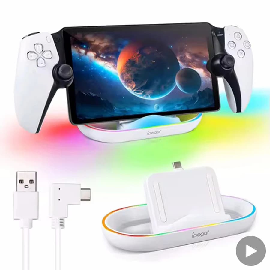 Station de chargement pour Sony Play Station PS5 Playstation PS 5 portail, Support de Console de jeu, accessoires de jeu, Base de Support de chargeur RGB