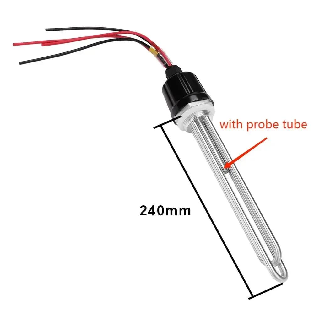 DERNORD chauffe-eau électrique 220V 1500W & 48V 550W chauffe-eau solaire combiné avec régulateur de température élément chauffant SUS304
