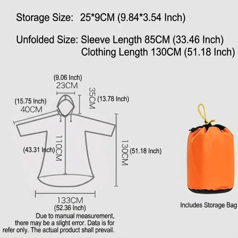 Accessoires de pluie, imperméable d'extérieur 220T, imperméable léger, veste de pluie portable et durable, pour l'alpinisme