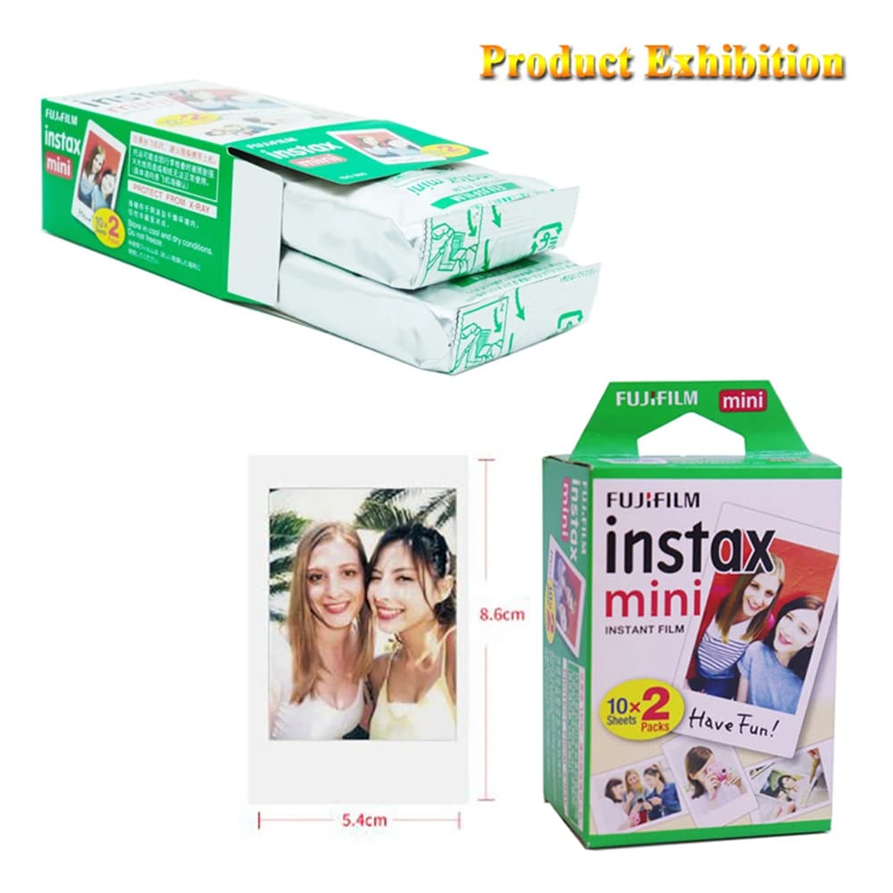 Fujifilm – 10/20 feuilles de papier Photo Instax, mini Film, cadre arc-en-ciel instantané, pour imprimante Photo Mini 11 9 8 7s 70 25 50 90 SP-2