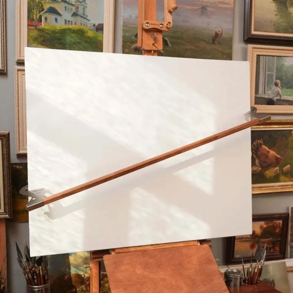 Support de table pour artiste en bois, réglable en hauteur et en angle, design suspendu, pour peinture à l'huile, robuste et stabilisateur