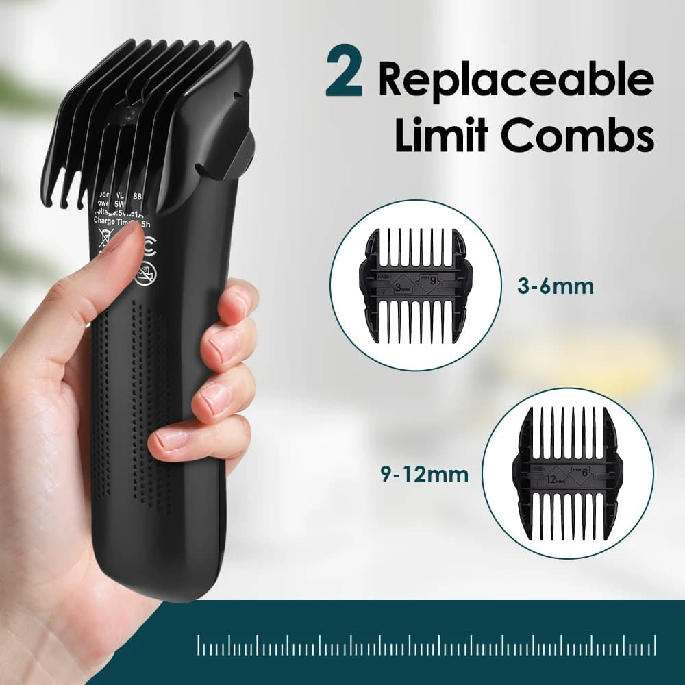 Machine de coupe de cheveux tondeuse à barbe rasoir électrique pour hommes zones intimes Machine de rasage de cheveux tondeuse de sécurité lumière LED