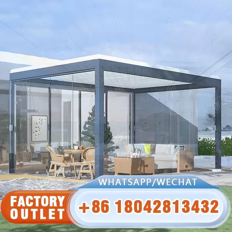 3X3 3X4 4X4 6X4m extérieur en aluminium pour jardin Patio balcon Pergola