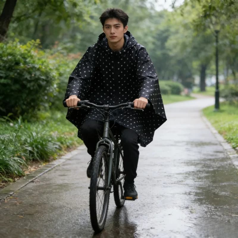 Imperméable unisexe de style japonais et coréen, poncho de pluie à fermeture éclair, vêtement de pluie portable pour vélo électrique, pour adultes, randonnée en plein air, voyage